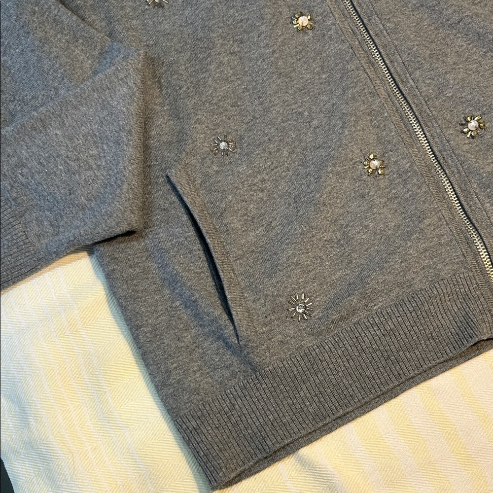 Zenergy Embellished Hoodie by Chico's size 2 - Picture 5 of 5